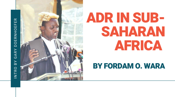 ADR in sub-Saharan Africa by Fordam O. Wara